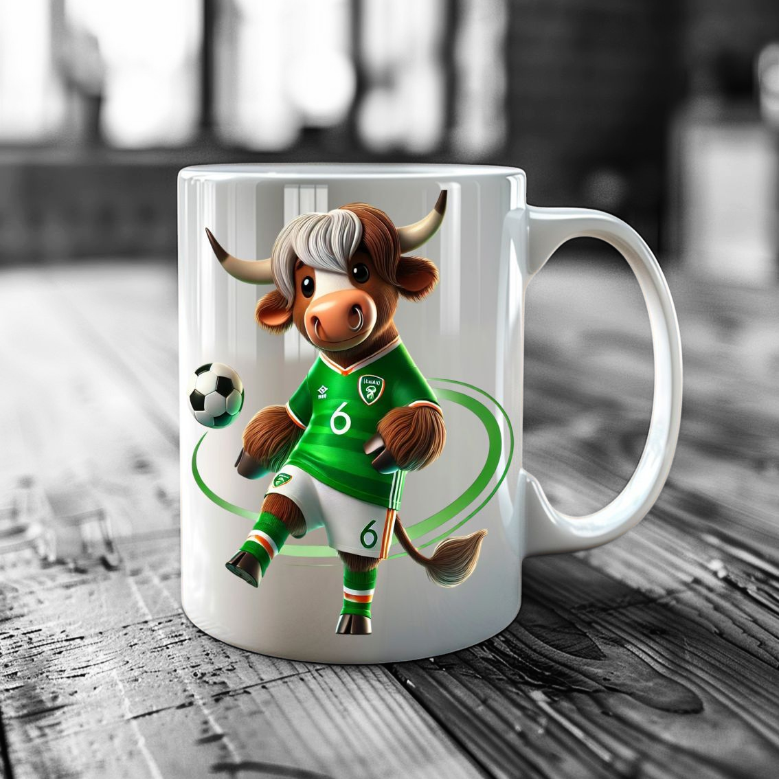 The Emerald Moo Mug – Ireland Highland Coo Edition